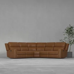 Riverdale 5pc Leather Power Sectional