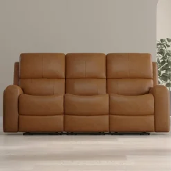 Riverdale Zero G Leather Power Sofa with Power Lumbar