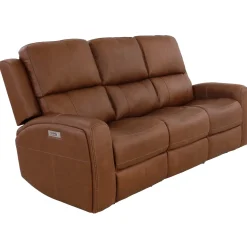 Riverdale Zero G Leather Power Sofa with Power Lumbar