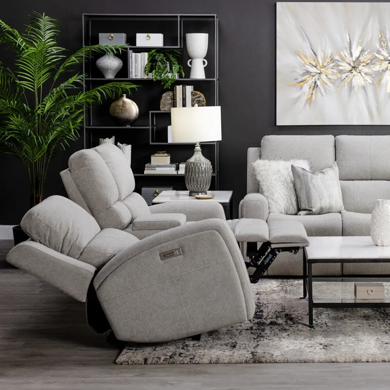 Riverdale Zero G Power Reclining Console Loveseat