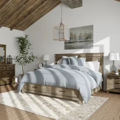 Rivington Gray Panel Storage Bed