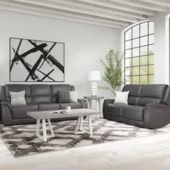 Rockwell Buy the Power Reclining Leather Sofa, Get the Power Recliner Free