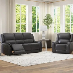 Rockwell Buy the Power Reclining Leather Sofa, Get the Power Recliner Free