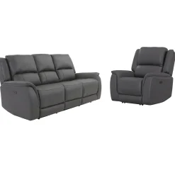 Rockwell Buy the Power Reclining Leather Sofa, Get the Power Recliner Free
