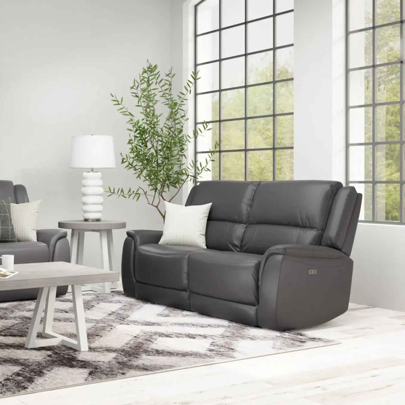 Rockwell Power Leather Loveseat