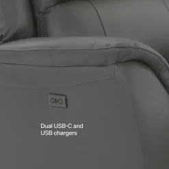 Rockwell Power Leather Loveseat