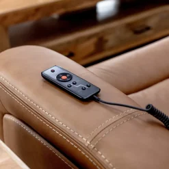 Ryder Leather Power Reclining Loveseat with Heat & Massage