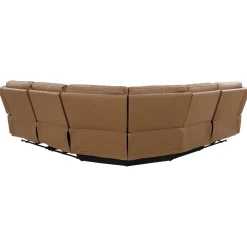 Ryder 5pc Power Leather Sectional with Heat & Massage