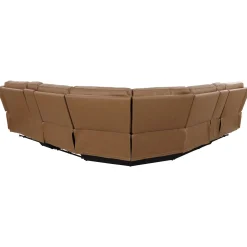 Ryder 7pc Power Leather Sectional with Heat & Massage