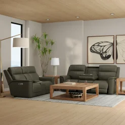 Ryker Gray Power Reclining Living Room Set