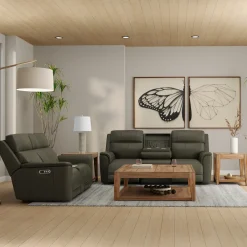 Ryker Gray Power Reclining Living Room Set