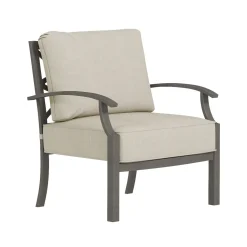 Saint Lucia Outdoor Seating Set-New! 3pc Set: Sofa & 2 Club Chairs