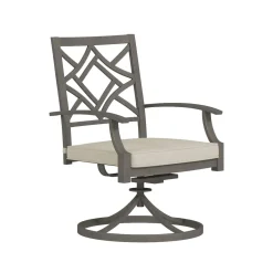 Saint Lucia 7pc Dining Set: Table & 6 Swivel Armchairs