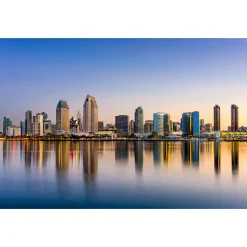San Diego Skyline Glass Wall Art