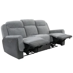 Scout Gray Reclining Living Room Set Power Reclining Sofa & Loveseat