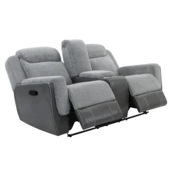 Scout Gray Reclining Living Room Set Power Reclining Sofa & Loveseat