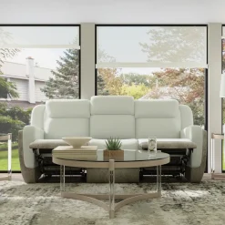 Scout Tan Reclining Living Room Set Power Reclining Sofa & Loveseat