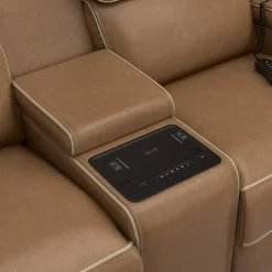 Soundwave Living Room Set Immersive Power Leather Reclining Sofa & Loveseat