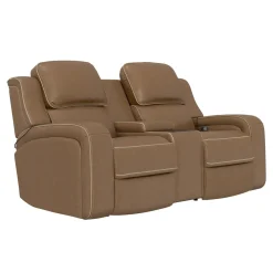 Soundwave Living Room Set Immersive Power Leather Reclining Sofa & Loveseat