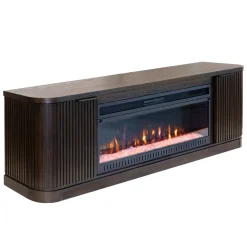 Tate 76" Fireplace Console with 42: Crystal Insesrt