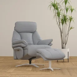 Tranquil Swivel Power Recliner with Ottoman