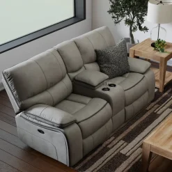 Trilogy Power Reclining Living Room Set-Gray