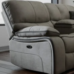 Trilogy Power Reclining Living Room Set-Gray