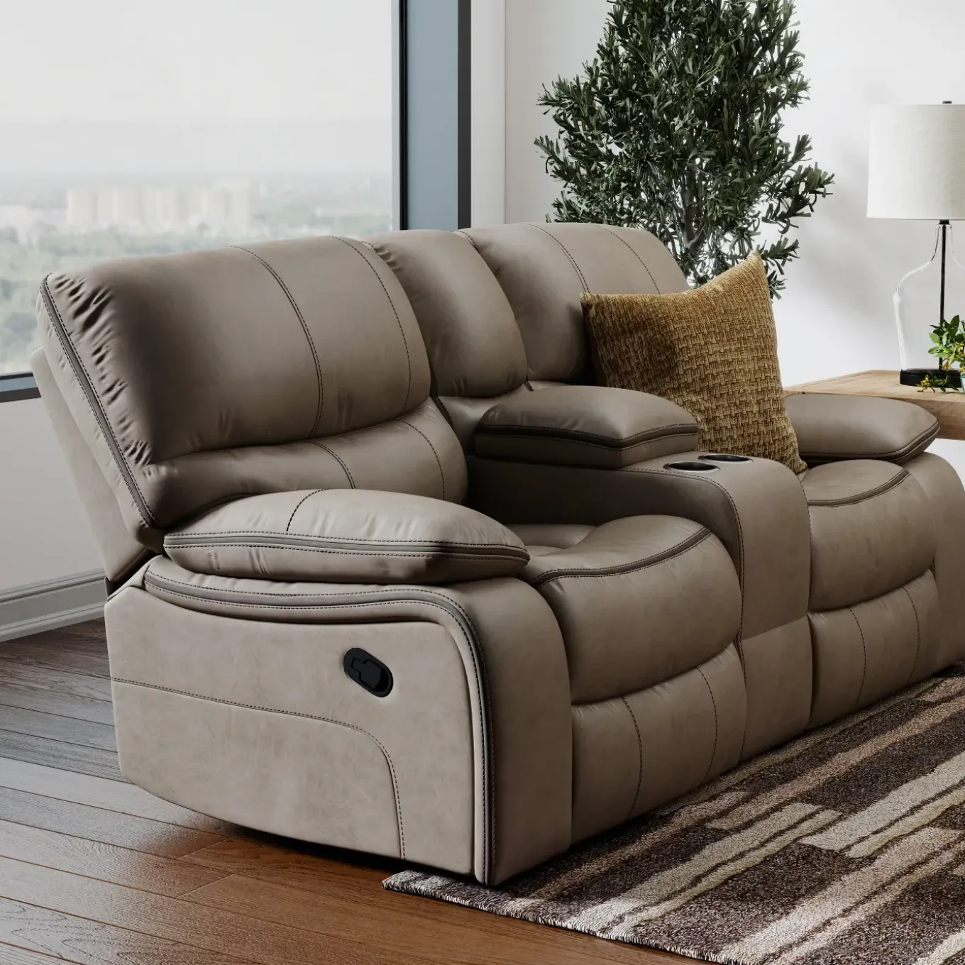Trilogy Reclining Console Loveseat