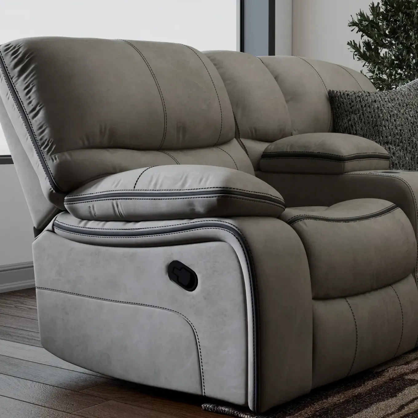 Trilogy Reclining Living Room Set-Gray