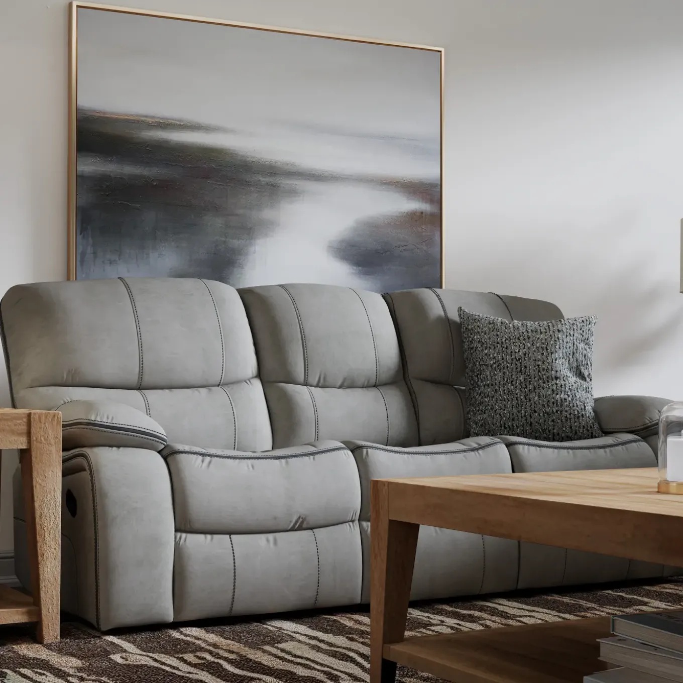 Trilogy Reclining Living Room Set-Gray