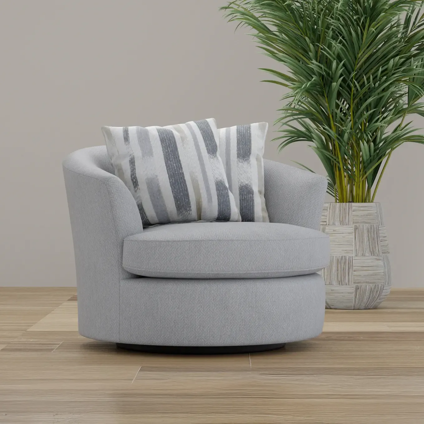 Trinton Swivel Chair with 2 Pillows