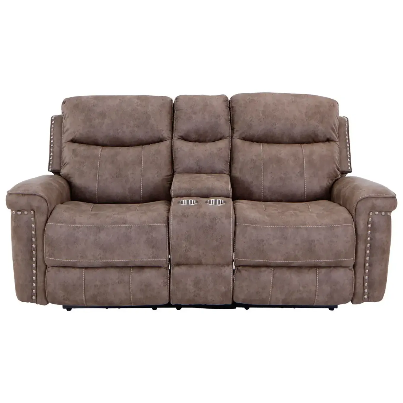 Triplex Power Reclining Console Loveseat