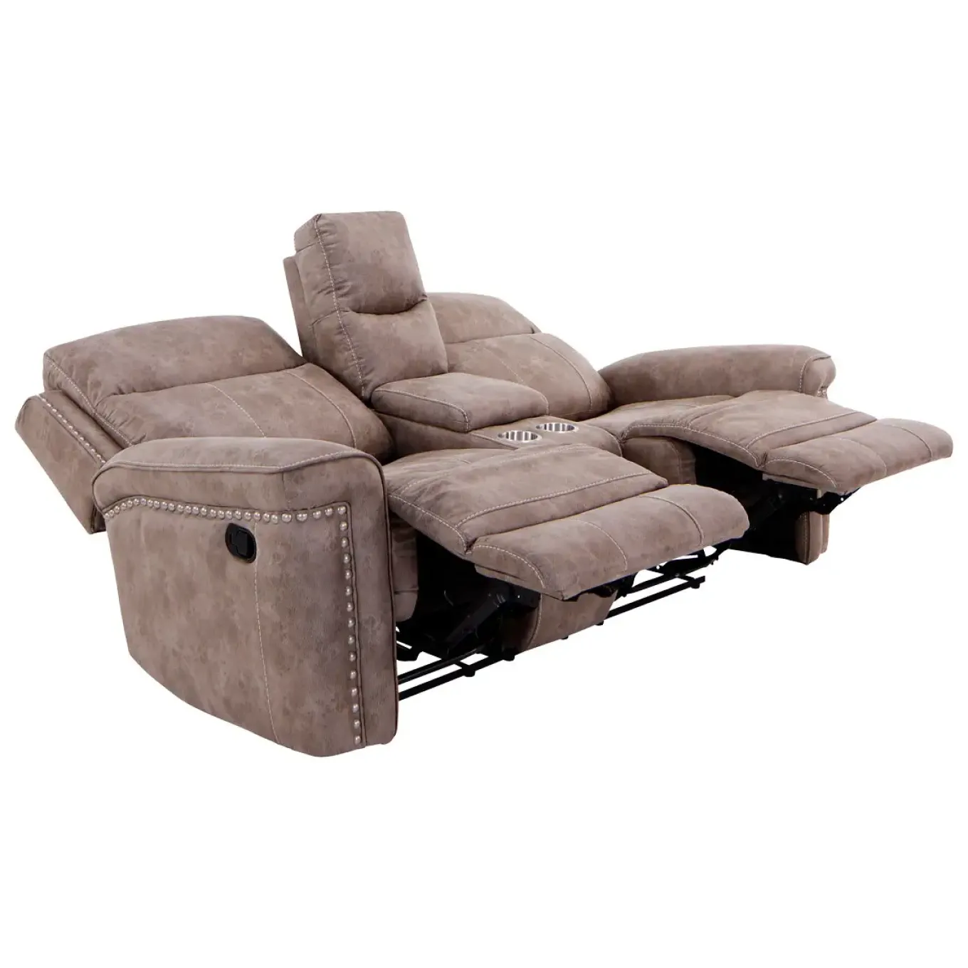 Triplex Reclining Console Loveseat