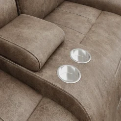 Triplex Reclining Console Loveseat