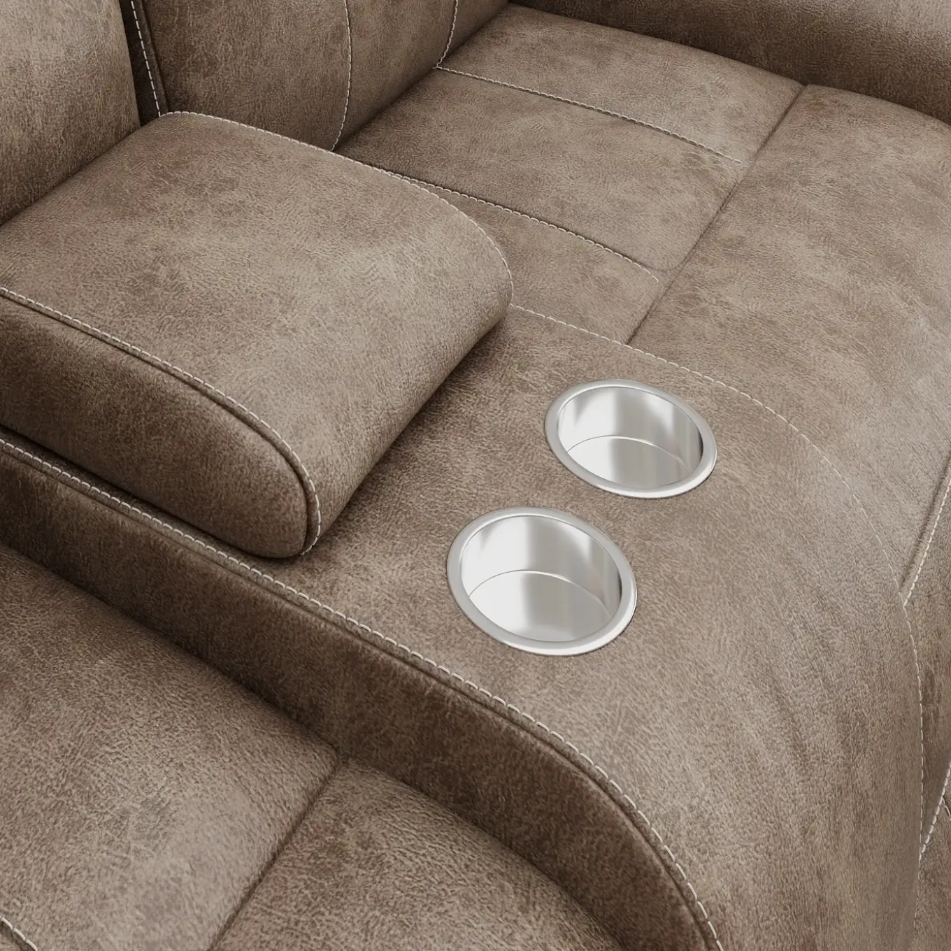 Triplex Reclining Console Loveseat
