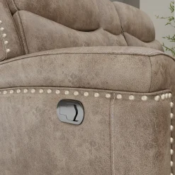 Triplex Reclining Console Loveseat