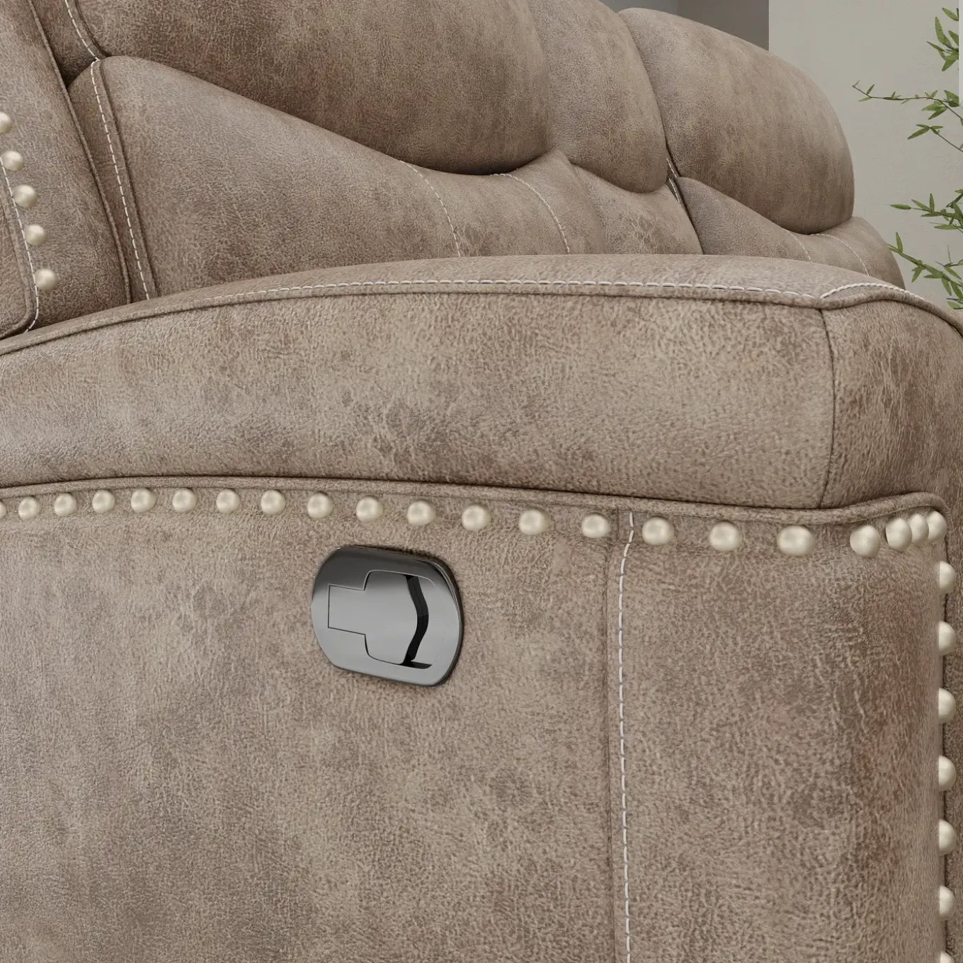 Triplex Reclining Console Loveseat