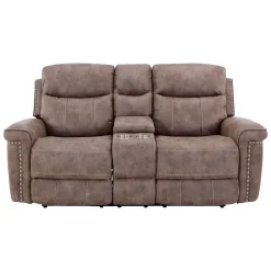 Triplex Reclining Console Loveseat