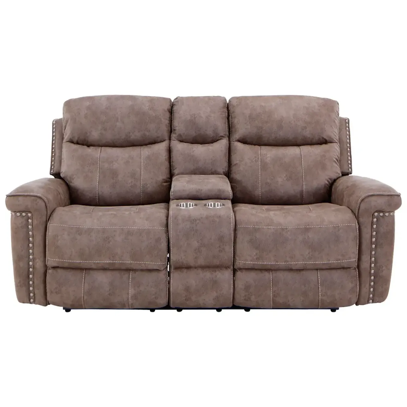 Triplex Reclining Console Loveseat