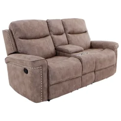Triplex Reclining Console Loveseat