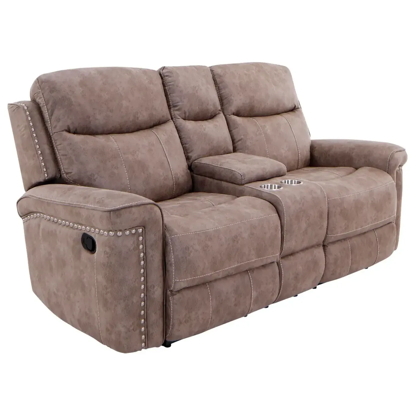 Triplex Reclining Console Loveseat