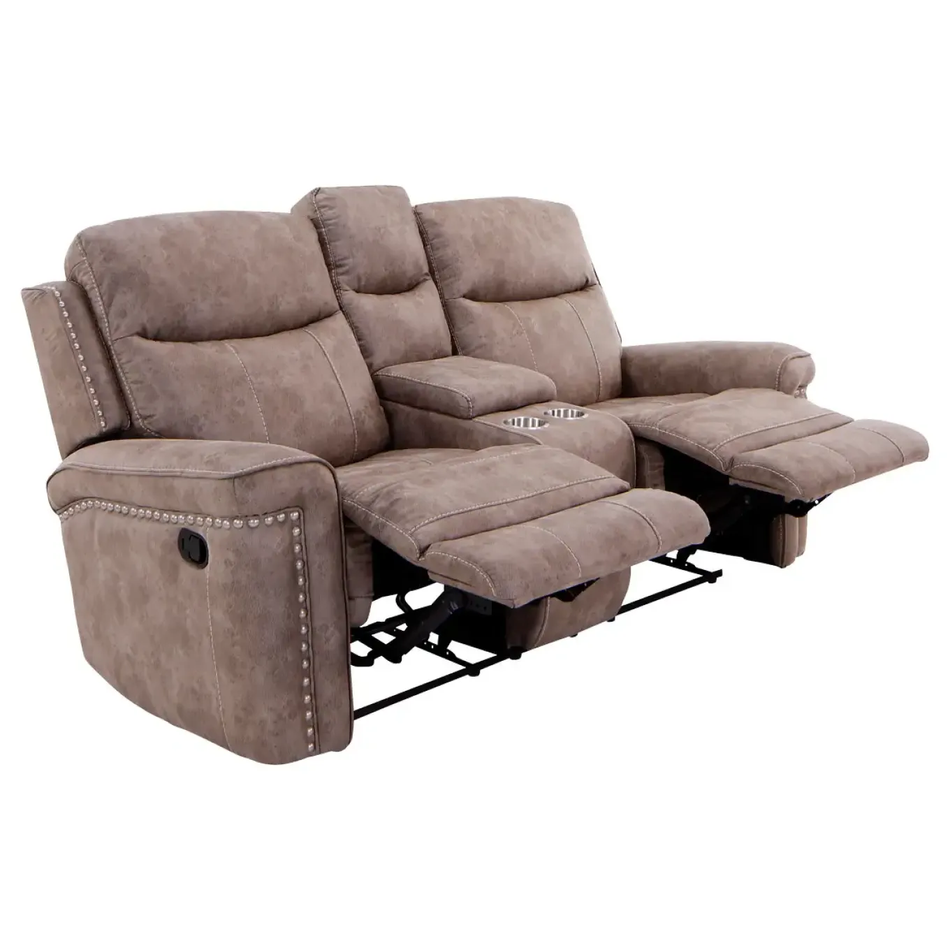 Triplex Reclining Console Loveseat