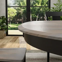 Vibrance Extendable Round Dining Table& 6 Chairs With Custom Finish Options