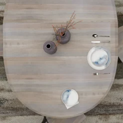 Vibrance Extendable Round Dining Table& 6 Chairs With Custom Finish Options