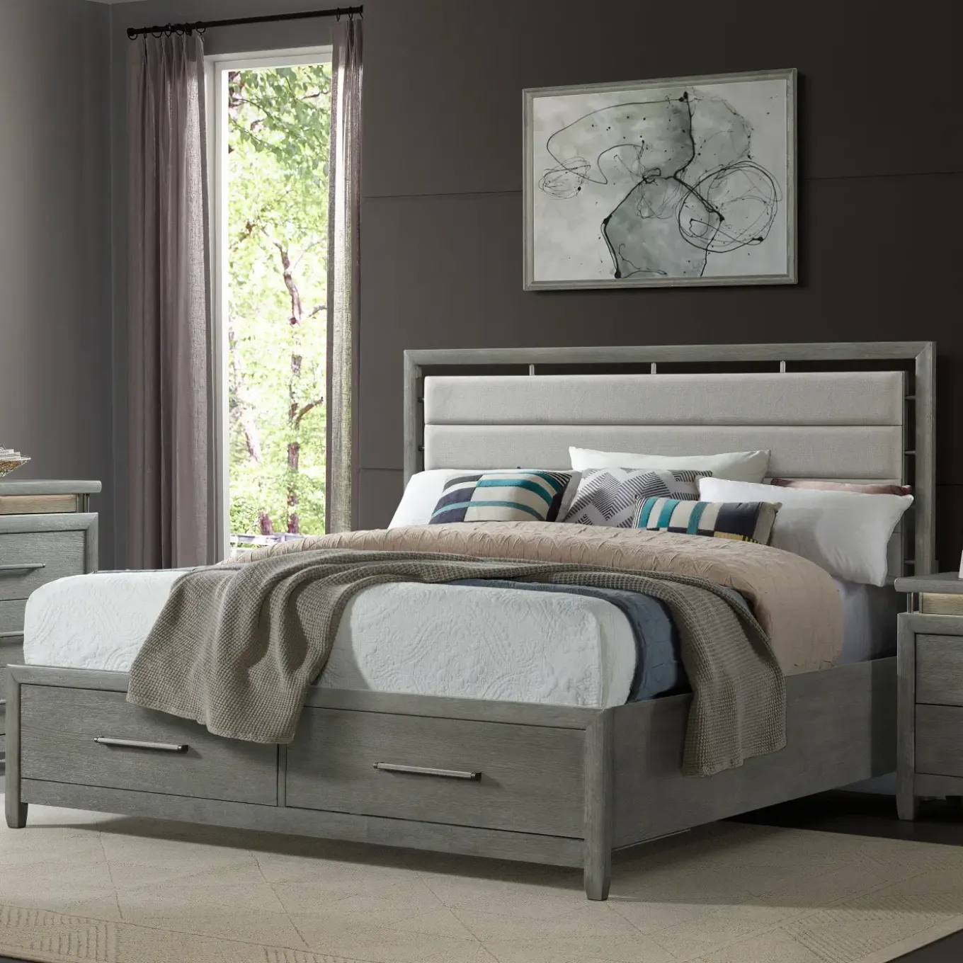 Winslet Califorina King Storage Panel Bed