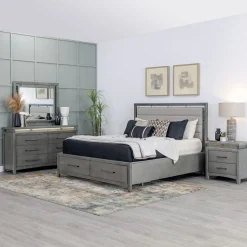 Winslet California King Bed, Dresser, Mirror, Nightstand
