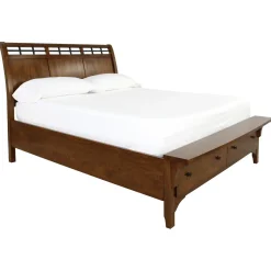 Wisteria Eastern King Storage Sleigh Bed, Dresser, Mirror & Nightstand