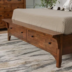 Wisteria Eastern King Storage Sleigh Bed, Dresser, Mirror & Nightstand