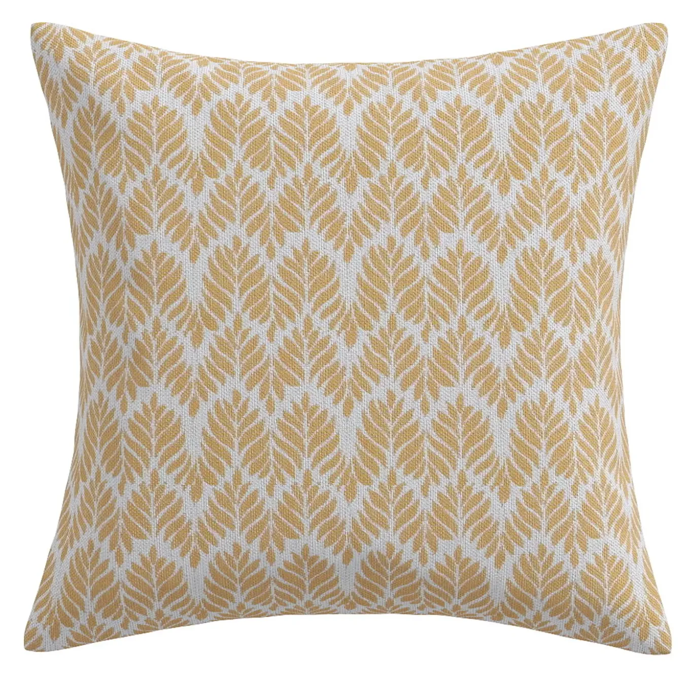 20" Woodblock Leaf Shell Outdoor Pillow