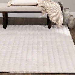 8'x10' Babel Ivory Area Rug with Memory Foam